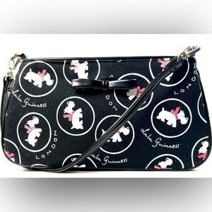 Vintage Lulu Guinness Black and White Graphic Shoulder Bag